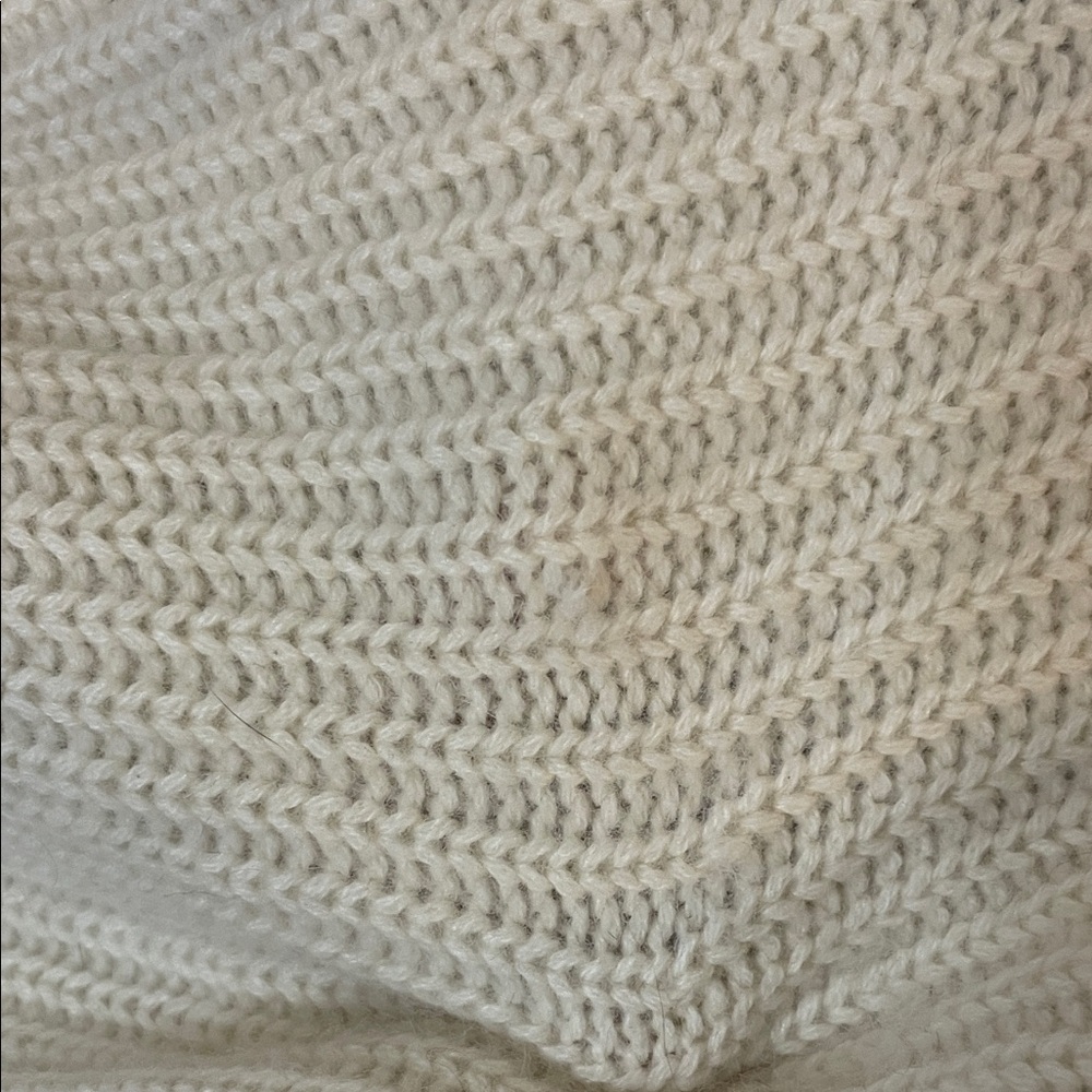 Ralph Lauren Wool Cashmere Knit Cape Poncho Turtleneck Cream M - Picture 5 of 10